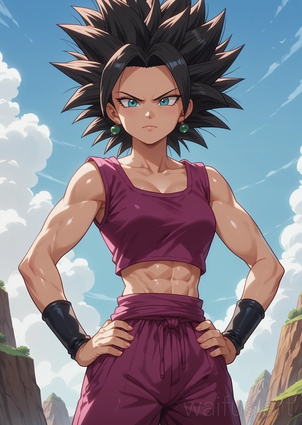 カリフラ (ドラゴンボール) - 腰に手を当てる 上半身 立ち絵