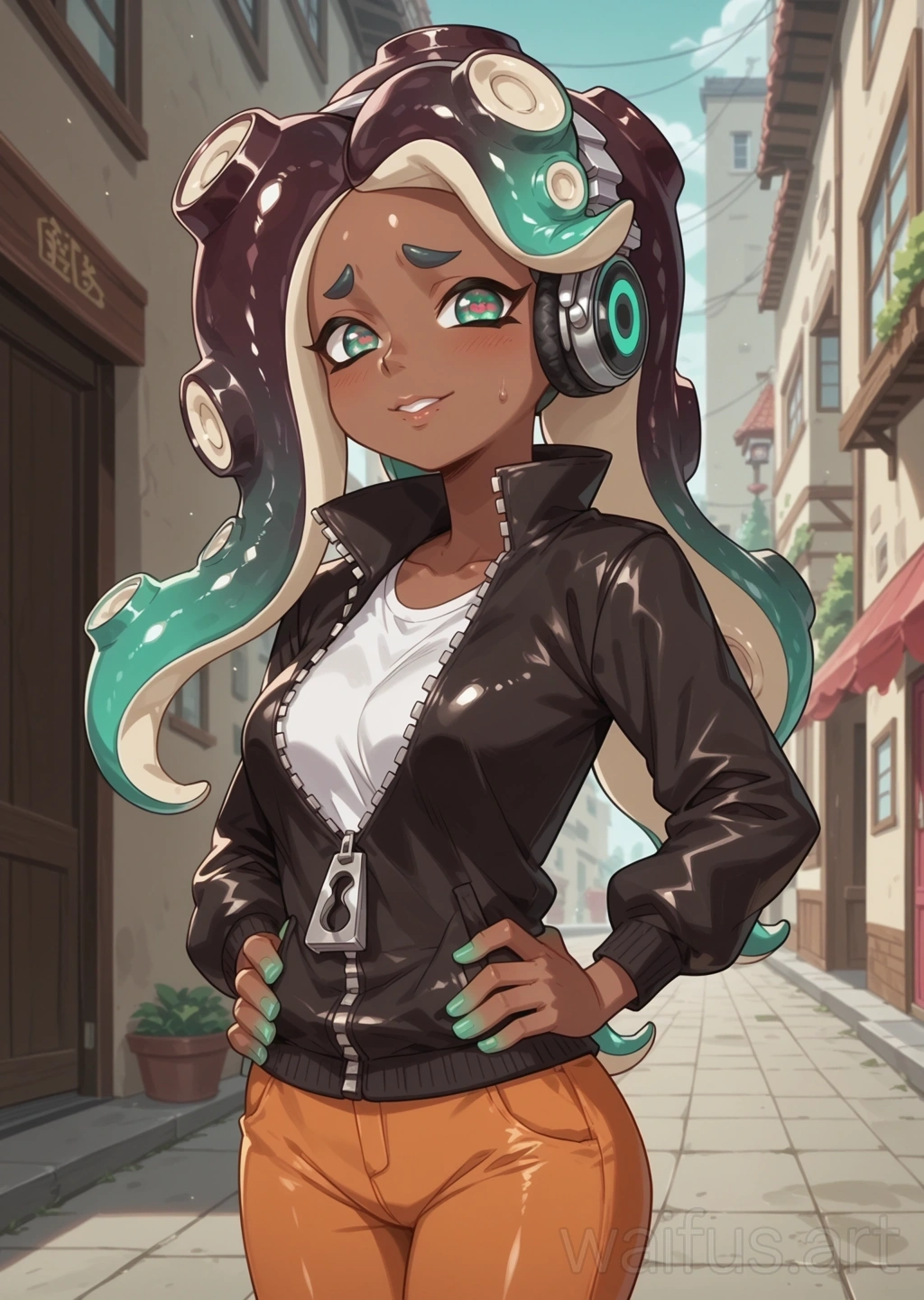 マリナ (スプラトゥーン) - 腰に手を当てる 上半身 立ち絵