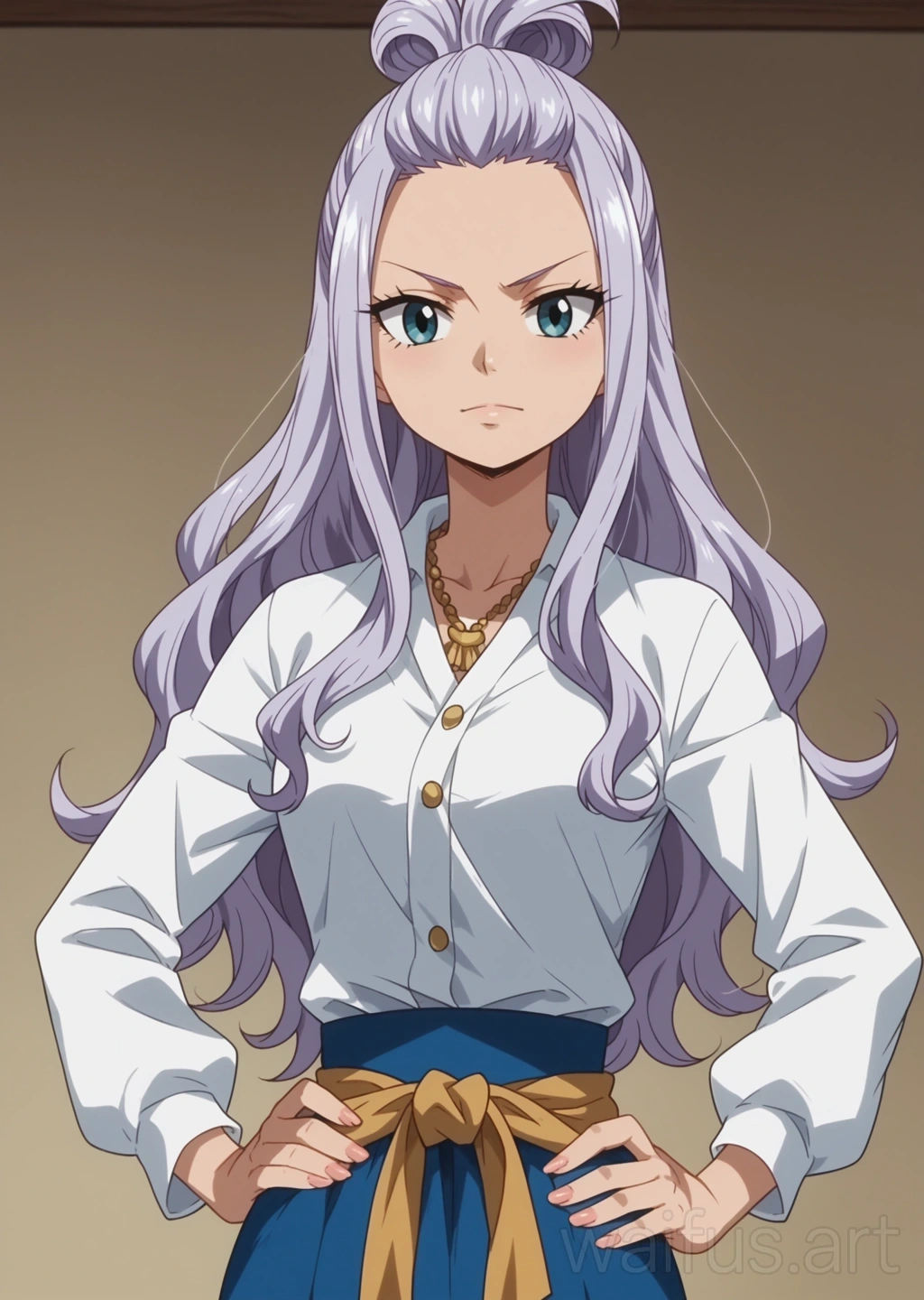 Mirajane Strauss (Fairy Tail) - hands on waist upper body standing