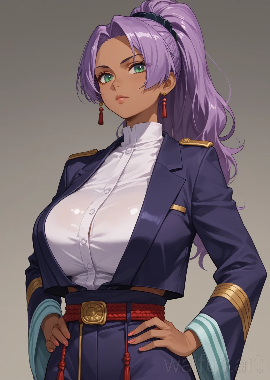アイシュワリヤ ライ (鉄の魔女アンネローゼ) - 腰に手を当てる 上半身 立ち絵