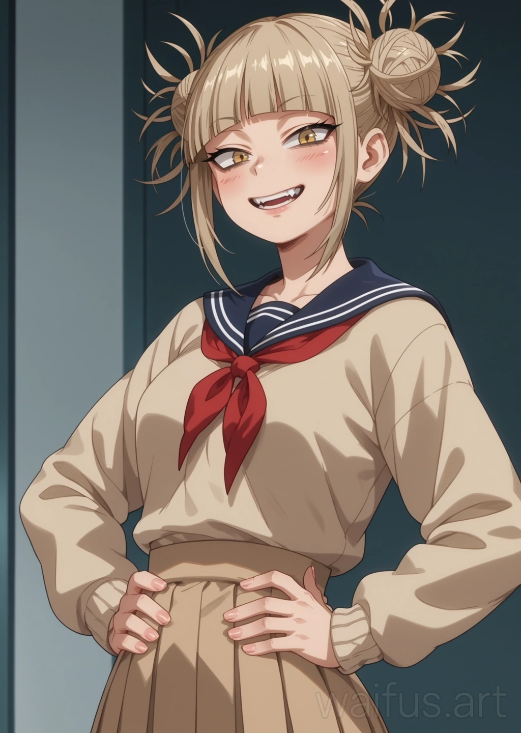 Himiko Toga (My Hero Academia) - hands on waist upper body standing